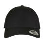 5-Panel Premium Curved Visor Snapback Cap - Black - One Size